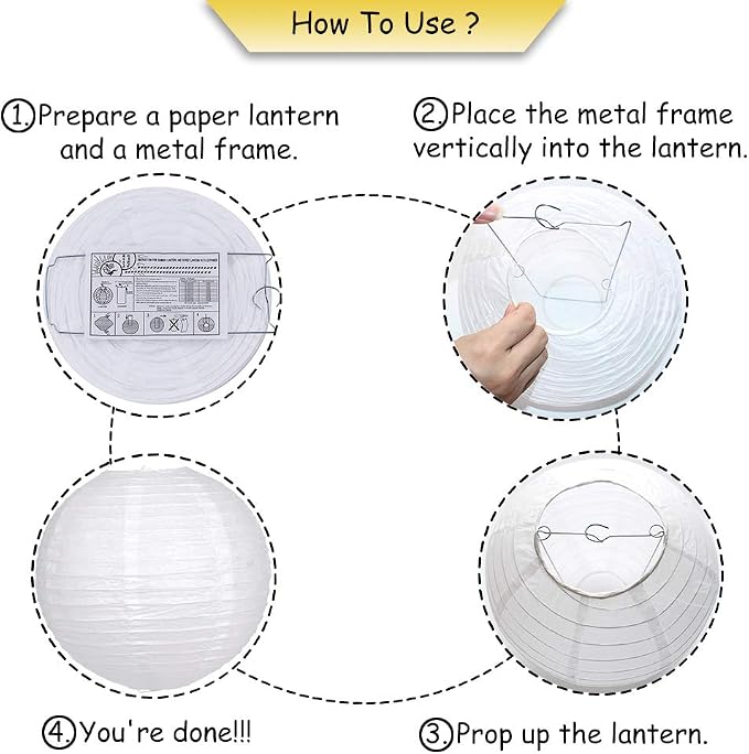 Paper Lanterns Decorative, Round Hanging Paper Lanterns Decorations for Wedding Engagement Baby Showers Birthday Party Supplies Pink/Gold/Ivory 15pcs