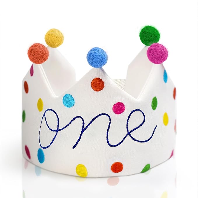 Personalized Hand Embroidered Birthday Hats Unique Happy Birthday Crowns Cute Party Hat for Boy Girl Fit All Ages