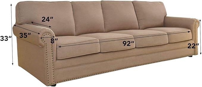 Easy-Going Stretch 4 Seater Sofa Slipcover 1-Piece Sofa Cover Furniture Protector Couch Soft with Elastic Bottom for Kids, Polyester Spandex Jacquard Fabric Small Checks Deep Teal