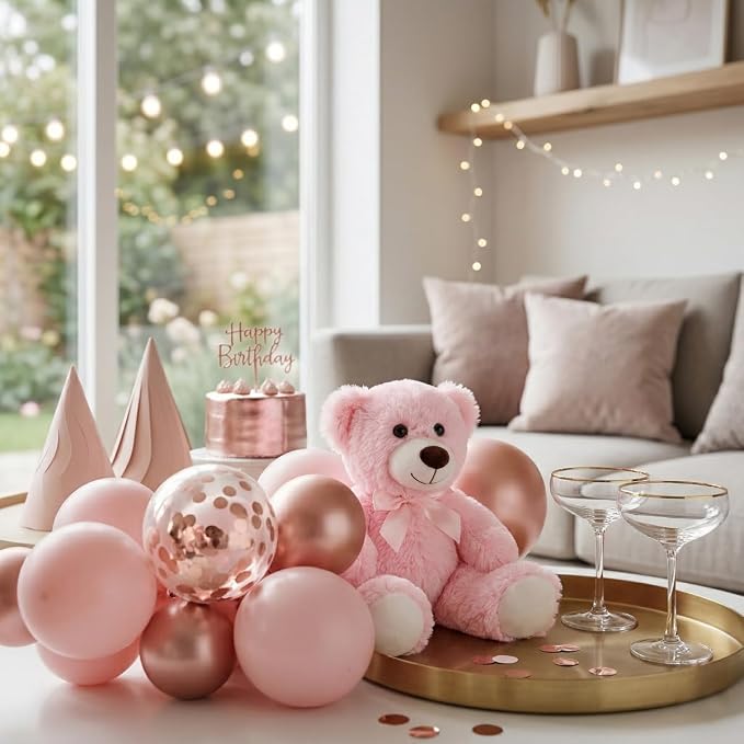 MaoGoLan 10Pcs Bulk Teddy Bears Stuffed Animals Baby Shower, Soft Small Stuffed Bears in Bulk, 13.5" Cuddly Mini Teddy Centerpiece,Wedding,Party,Engagement,Pink