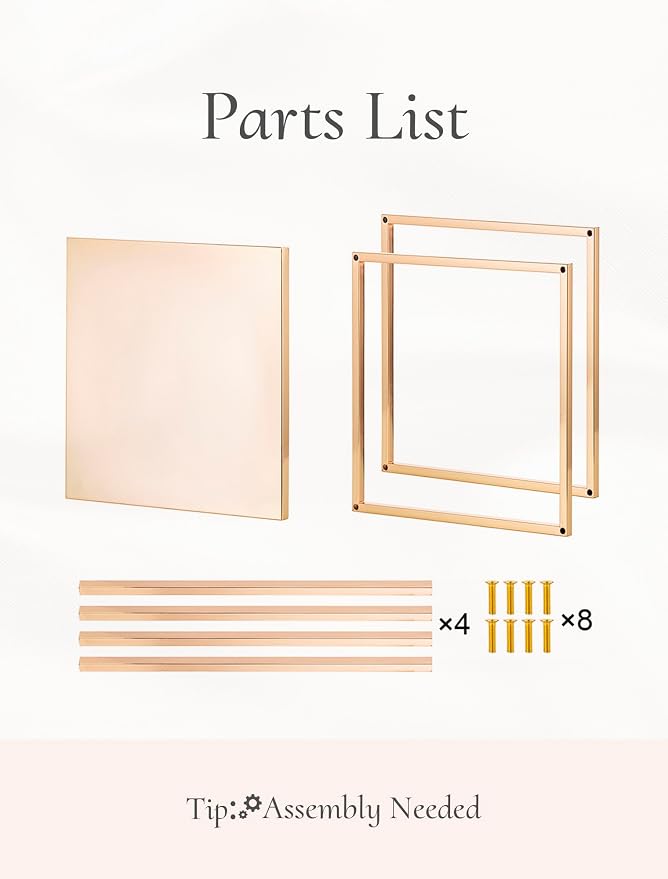 Gold Metal Cube Vase Stand for Wedding Centerpieces, 15.75in Tall, 2 Pcs | Columnar Cube Shape, Easy to Assembly, Flowers Cakes Drinks Display Table Centerpieces for Wedding Party Event