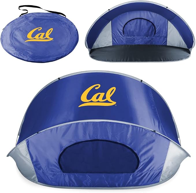 PICNIC TIME NCAA Georgia Tech Yellow Jackets Manta Portable Beach Tent, Pop Up Tent, Beach Sun Shelter Pop Up, (Gray with Black Accents)
