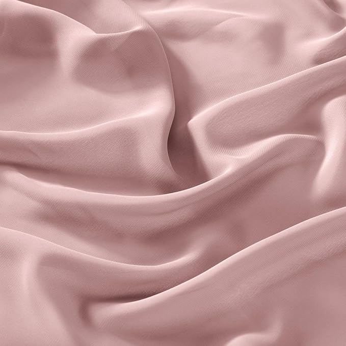 MLMC Dusty Rose Chiffon Fabric by The Yard Pre-Cut Sheer Chiffon Arch Fabric 10 Yards Airy Continuous Draping Panels 60 inch Wide for Wedding Backdrop Craft Ceiling Decor