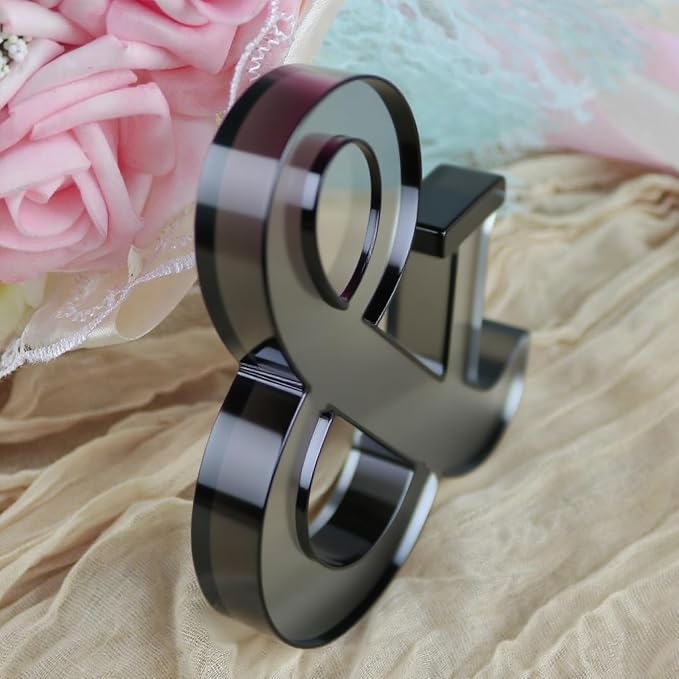 Mr & Mrs Sign for Wedding Table Decor,Large Acrylic Mr and Miss Sign,Photo Props, Freestanding Wedding Centerpiece Table Letters Wedding Decorations for Anniversary,Engagement,Party (Translucent Gray, 0.78'')