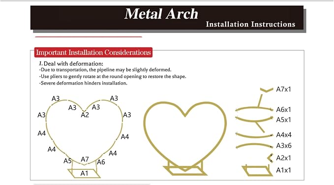 6.6 FT Wedding Arch Backdrop Stand,Gold Metal Heart-Shape Balloon Arch Stand for Wedding,Ceremony,Baby Shower,Birthday Party Decoration (White, 6.6 * 6.6FT)