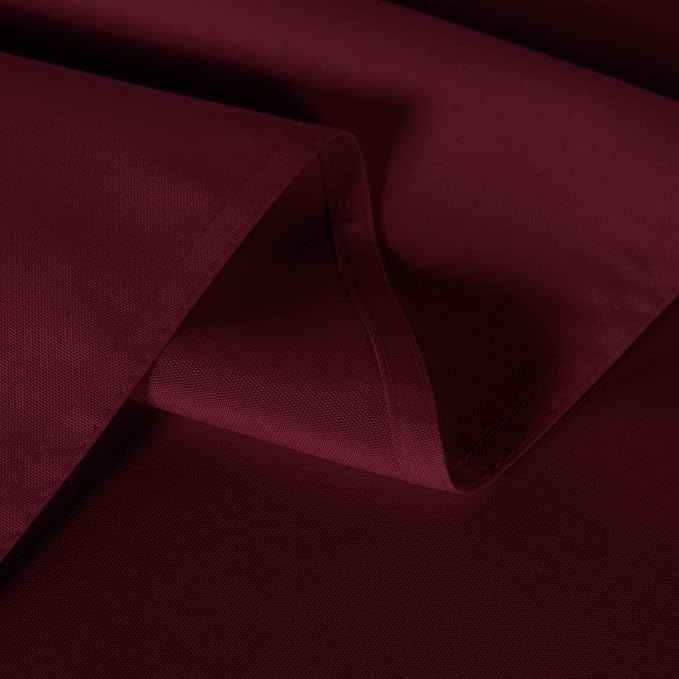 sancua 2 Pack Burgundy Tablecloth 60 x 102 Inch, Rectangle 6 Feet Table Cloth - Stain and Wrinkle Resistant Washable Polyester Table Cover for Dining Tables, Buffet Parties and Camping