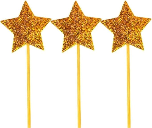 Cupcake Toppers 30/50pcs Holiday Party Cake Decorations Served with Golden Sparkle Little Star Cupcake Ingredients(50pcs)