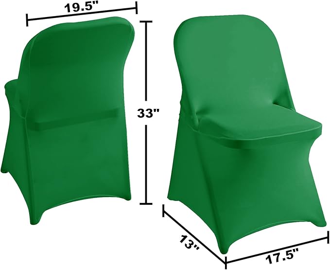 magalo 20 Pack Emerald Spandex Folding Waterproof Chair Cover, Stretch Chair Cover Protector for Wedding, Party, Dining Banquet and Other Special Events