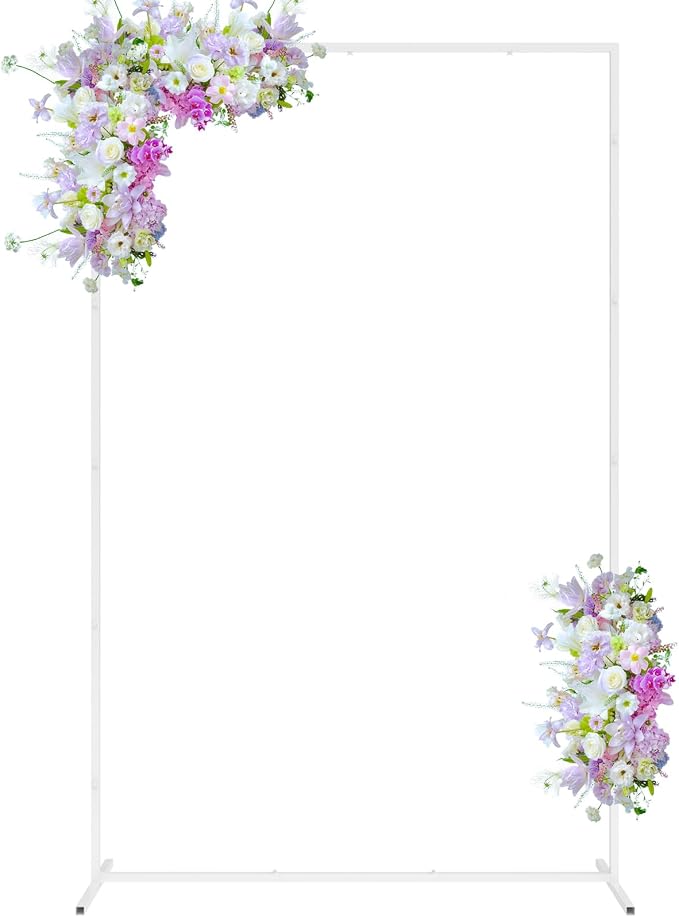 6.6FT x 4FT White Wedding Arches for Ceremony Rectangular Metal Balloon Arch Stand Kit Garden Floral Square Arch Frame Background for Anniversary Birthday Party Bridal Shower Decoration Home Decor