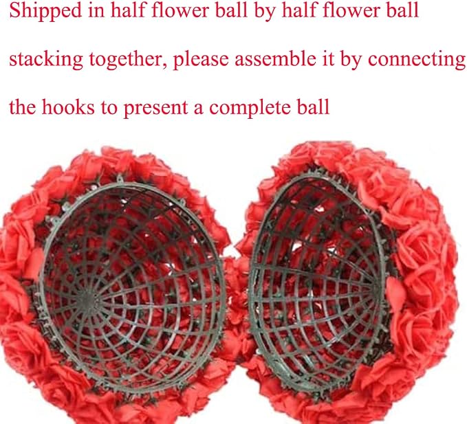 10 Inch Artificial Romantic Rose Flower Ball for Home Outdoor Wedding Party Centerpieces Decorations, 10 Pack, Blue