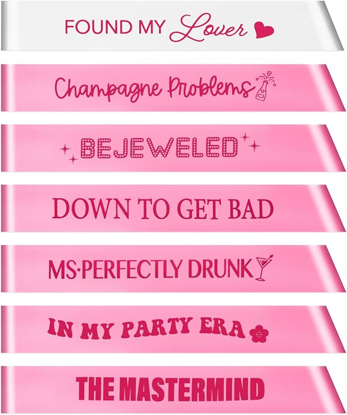 She Found her Lover Bachelorette Sash Set I Bachelorette Party Sashes (7 Pack)