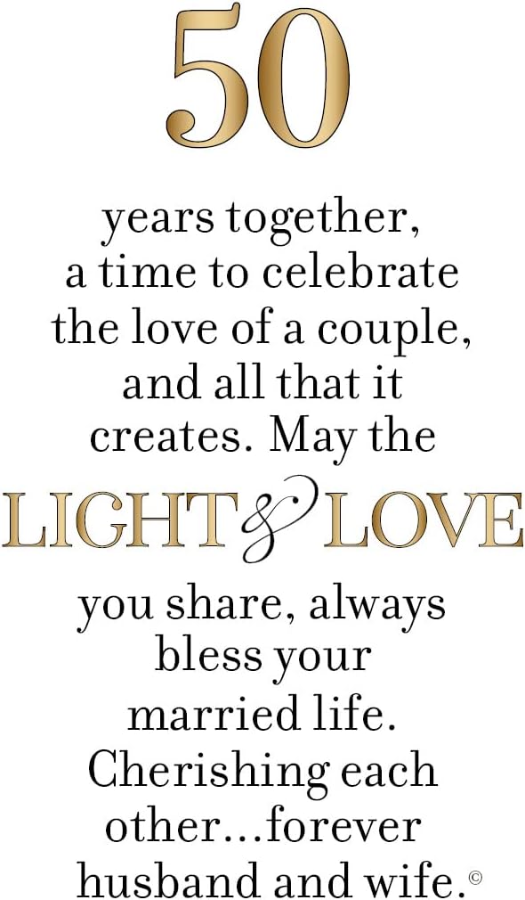Celebrating 50 Years Together - 50th Wedding Anniversary Lantern - Golden Anniversary Keepsake