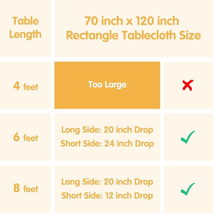 BRILLMAX 6 Pack White Tablecloths 70 x 120 Inch for 6ft & 8ft Rectangle Tables - 150 GSM Polyester Fabric, Universal Fit, Water, Stain & Wrinkle Resistant Cloth Cover for Wedding Reception Banquet