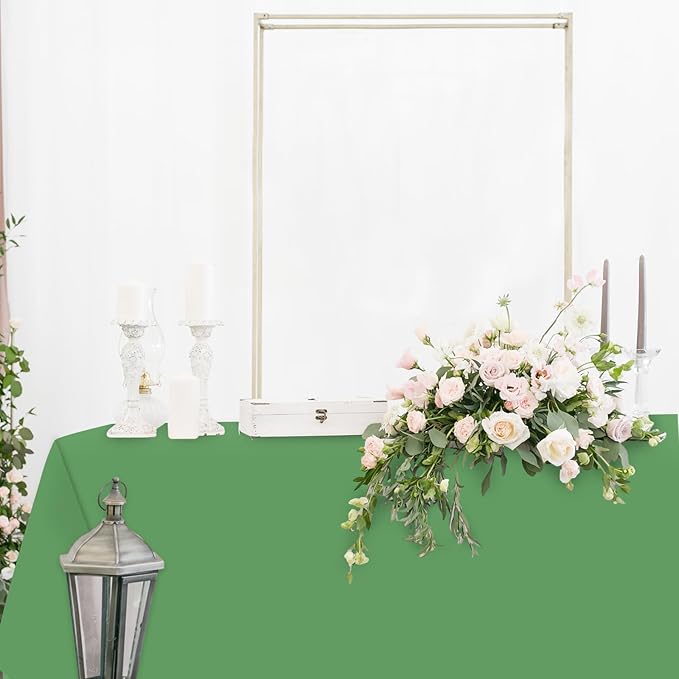 Whaline 24Pcs Green Plastic Tablecloth 6 Gradient Green Rectangle Table Cover Waterproof Table Cloth for Wedding Birthday Decoration Supplies, 54 x 108 Inch