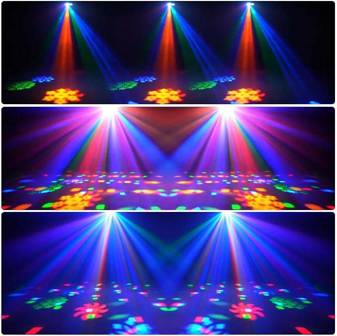 Party DJ Disco Light 3in1 projector Stage lighting remote control multi-mode voice control strobe effect projection light Family Party Bar Club KTV Karaoke Holiday Birthday Bash Party atmosphere light