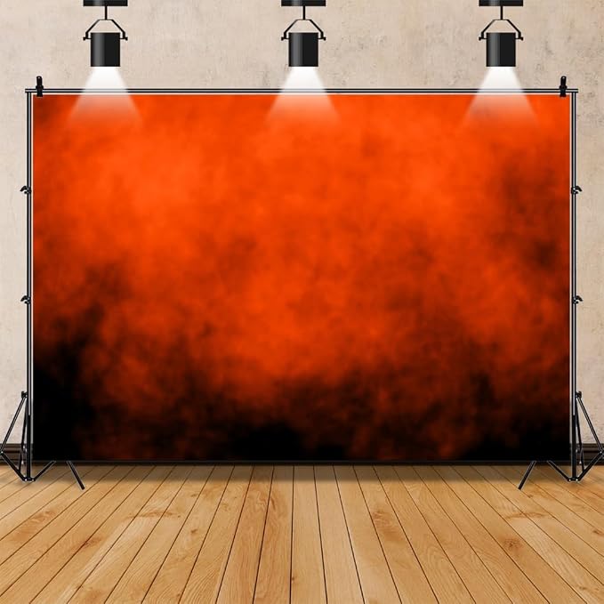 Yeele 10x6.5ft Abstract Red Portrait Photography Backdrop Burnt Orange Fog Headshots Background Vinyl for Themed Party Decoration Kids Ladies Men Adults Portrait Studio Photo Booth Shoot Props