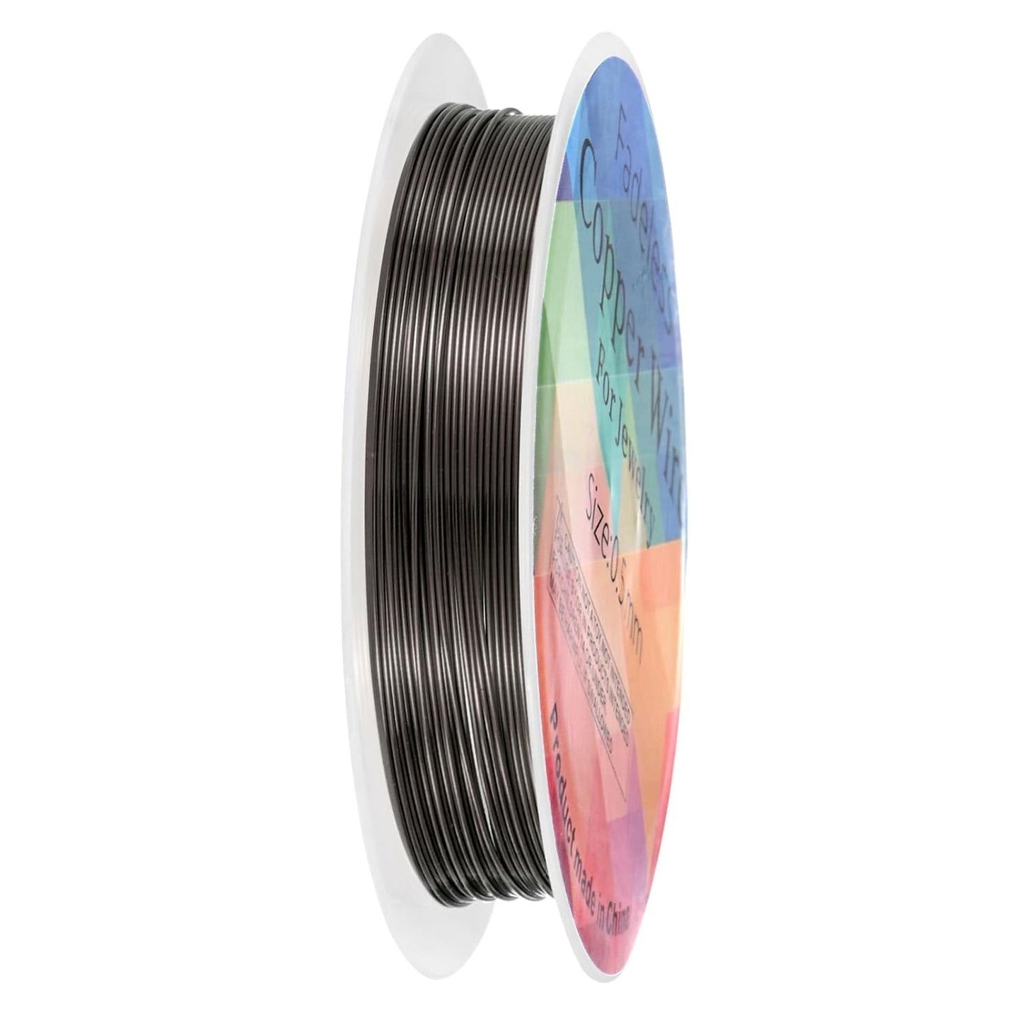 0.5 mm/24 Gauge Copper Wire for Jewelry Making, 20.3FT Copper Beading Craft Wire for Jewelry/Weaving/DIY Crafting/Planting, Color-Retaining [6.2M, Metallic Black]