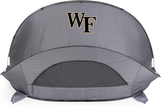 PICNIC TIME NCAA Georgia Tech Yellow Jackets Manta Portable Beach Tent, Pop Up Tent, Beach Sun Shelter Pop Up, (Gray with Black Accents)