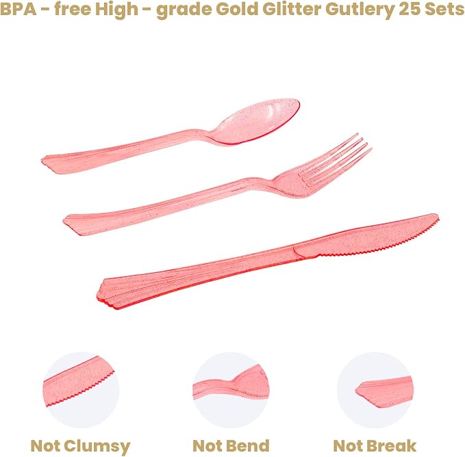 175 Pcs White and Rose Gold Party Supplies, 6 Pack White and Rose Gold Plastic Tablecloths for Rectangle Tables