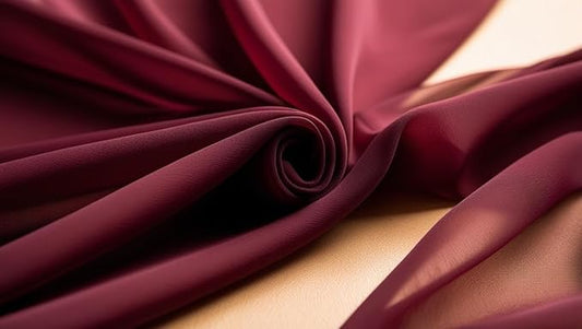 New Star Fabrics Chiffon Fabric, Continuous 60" Wide (30ft) Sheer Material, 100% Soft Polyester, Ideal for Wedding, Party, Event Decor, Draping, and Dresses (Burgundy, 20 Yards)