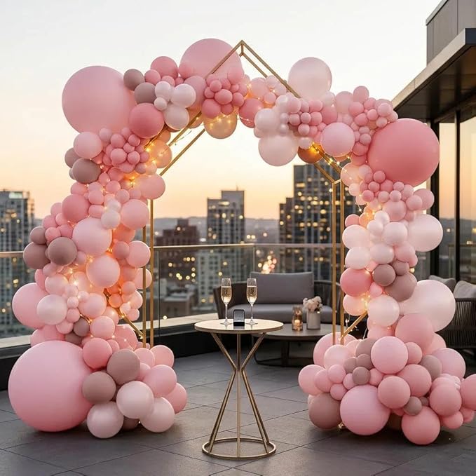 Pastel Pink Balloons Latex Light Baby Pink Balloon Garland Arch Kit Different Sizes for Birthday Baby Shower Winter Bridal Prom Party Decorations