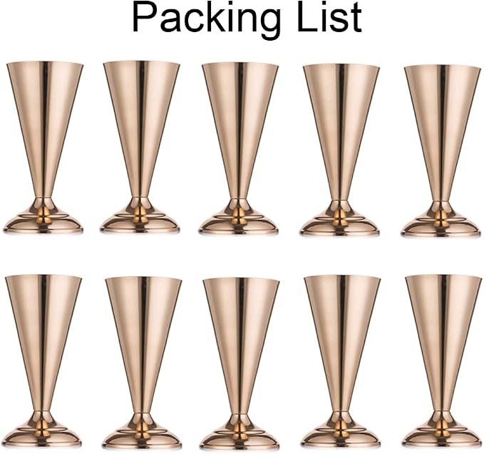 Gold Vase Centerpiece Table Decorations - 10 Pcs Metal Tabletop Flower Stand, Wedding Decorations for Reception, 9.8in Trumpet Tall Flower Vase for Birthday, Weddings, Anniversary, Home Decor