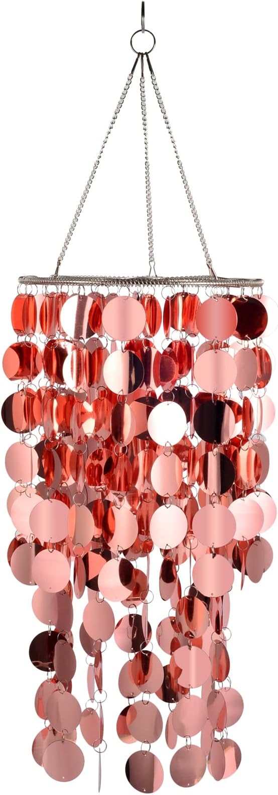 Bling Hanging Chandelier Great idea for Wedding Chandeliers Centerpieces Decorations and Any Event Party Decor (Rose Gold)