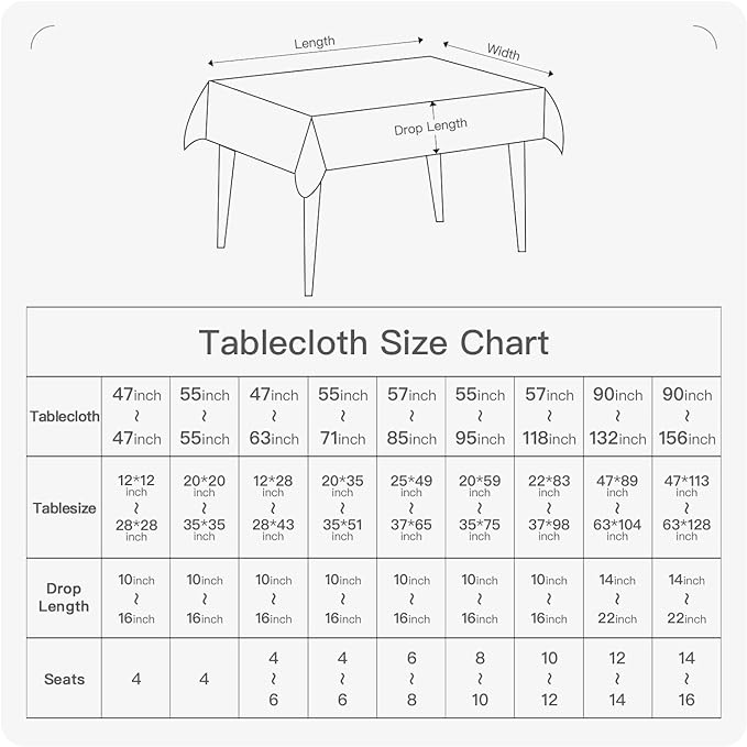 BALCONY & FALCON Rectangle Tablecloth Washable Wrinkle Resistant and Water Proof Table Cloth Decorative Linen Fabric Tablecloths for Dining Parties Kitchen Wedding and Outdoor Use(Brown, 57x118)