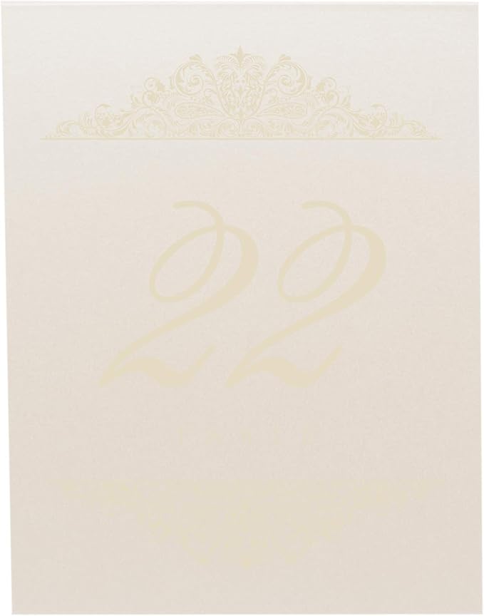 Paisley Wedding Table Numbers (Select Color/Quantity), Champagne, Ivory, 1-200, Double Sided, Tent or Use in a Stand, Great for Parties & Restaurants - Made in the USA