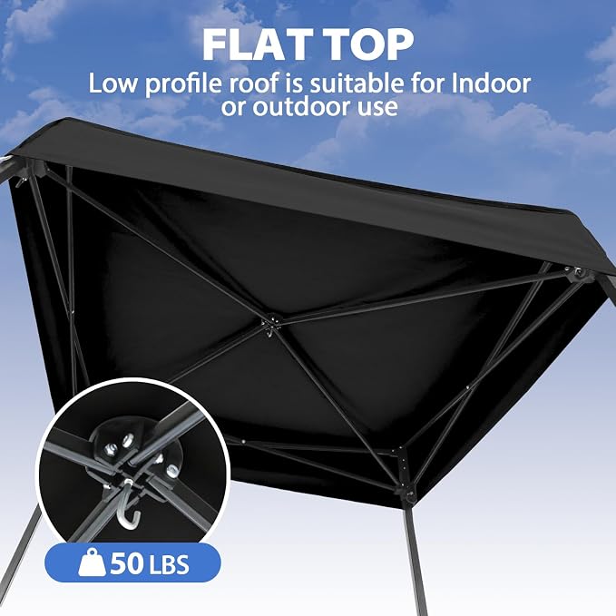 EAGLE PEAK 4x4 Pop Up Changing Tent, Flat Top Changing Room, Black | Portable, Privacy Tent, Pool Cabana, Dressing Room, Shower & Toilet Use, Opaque Fabric, Instant Setup, Photoshoots, Camping
