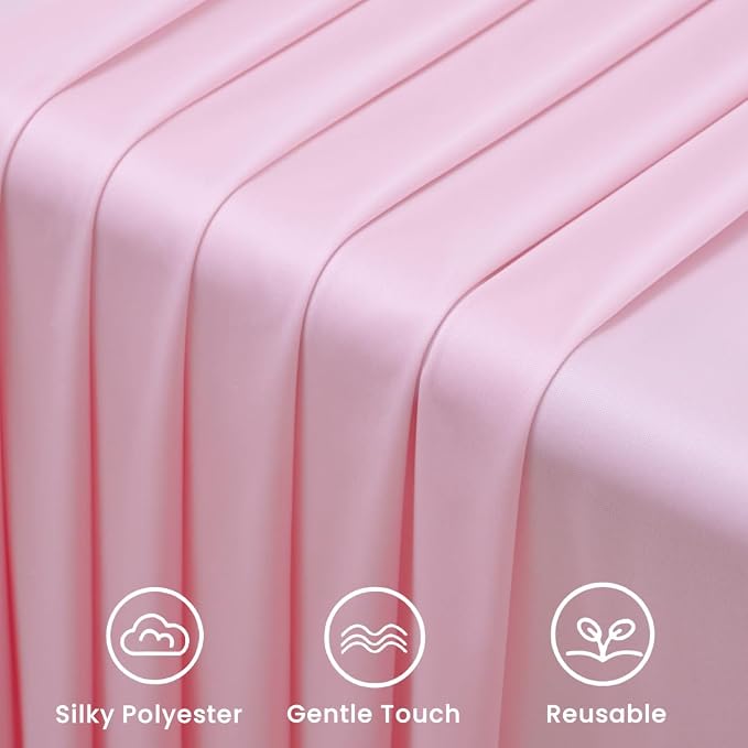 20ftx12ft Baby Pink Backdrop Curtains for Wedding-Wrinkle Free Backdrops Curtain Drapes Fabric Decorations Photo Back Drop Cloth for Baby Shower Photography Stage Reception 4Panels 12ft(H) x 5ft(W)