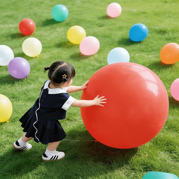36 Pcs Giant Balloons 36 Inch Latex Large Assorted Color Bulk Big Balloon 18 Kinds Colors for Birthday Wedding Carnival Anniversary Party Decorations