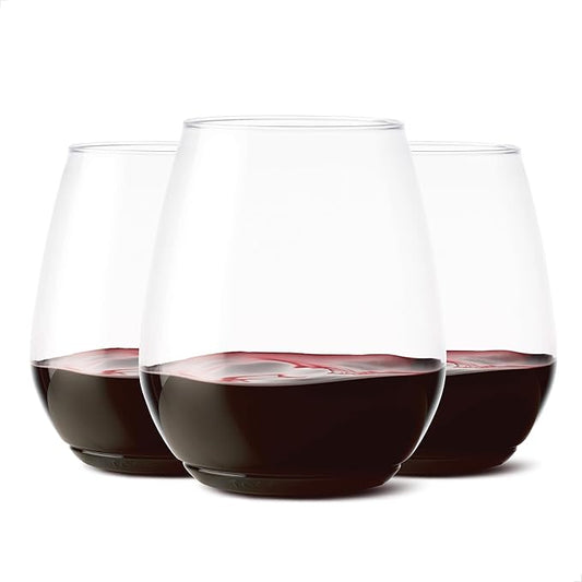 TOSSWARE POP 18oz Vino XL SET OF 180, Premium Quality, Recyclable, Unbreakable & Crystal Clear Plastic Wine Glasses
