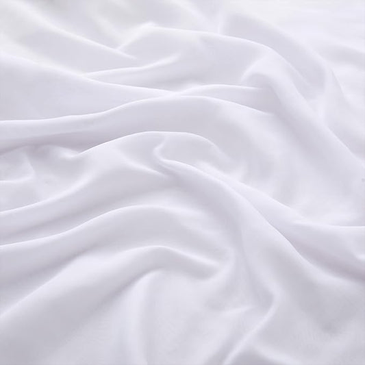 VACVELT White Chiffon Fabric by The Yard, 60 Inch Wide Chiffon Sheer Fabric Bolt Wedding Draping Fabric, Soft Chiffon Fabric for Wedding Arch Draping Backdrop, Party Decoration (Pre-Cut, 5 Yards)
