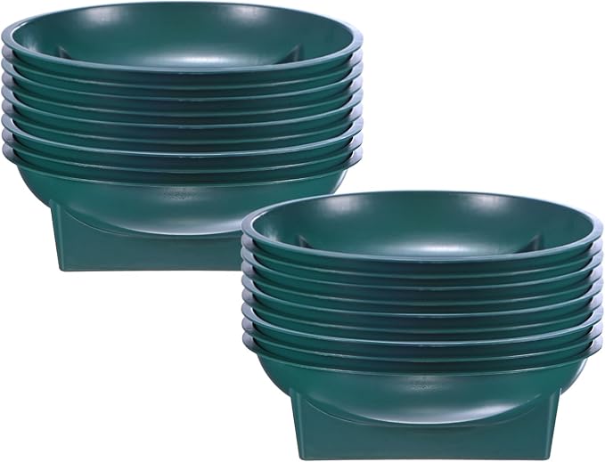 M METERXITY 18-Pack Floral Foam Round Bowls, 6.3 Inch Round Arrangements DIY Floral Bowls, Flower Arrangements Round Floral Supplies for Holiday/Wedding/Party/Birthday Decor [Green]