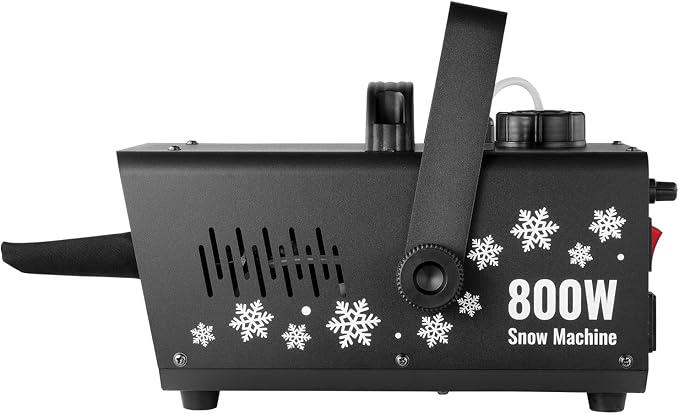 VEVOR Snow Machine, 800W Snow Making Machine with 9 LED RGB Lights and Remote Control, High Output Snowflake Maker Stage Snow Effect for Christmas, Halloween, Wedding, DJ Parties and Valentine's Day