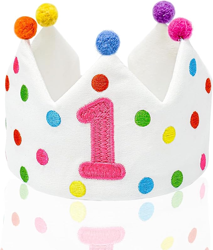 Personalized Hand Embroidered Birthday Hats Unique Happy Birthday Crowns Cute Party Hat for Boy Girl Fit All Ages