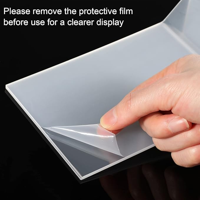 24 Pack Acrylic Sign Holder, Plastic Clear Table Display Holder Double Sided Menu Display Stands T Shaped Card Picture Frames for Office, Weddings, Meetings, Hotels, Restaurants (4 x 6 Inches)