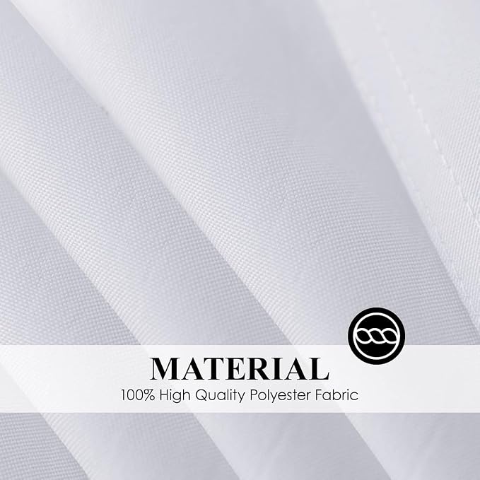 12 Pack 90 Inch Round White Tablecloth, Washable Polyester Table Cloth, Stain & Wrinkle Resistant Decorative Table Cover for Wedding, Party, Dining, Banquet