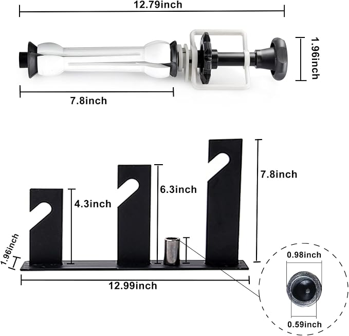 ZLY 3 Roller Wall Mounting Manual Background Support System, Including 3 Tri-fold Hooks, 6 Expand Bars, 3 Chains, Ceiling Background Holder Attached into Table Lamp