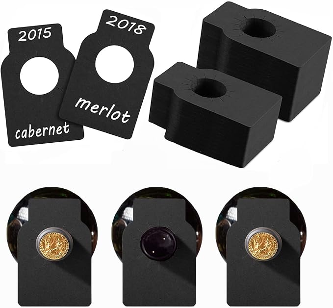 300 Pack Wine Bottle Tags Wine Cellar Label Hanging Tags Racks Marker for Name,Year,Tasting Notes