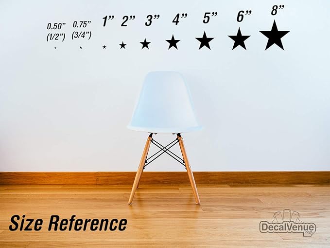 (2 inch) Set of 100 Red Stars Vinyl Wall Decals Stickers - Removable Adhesive Safe on Smooth or Textured Walls Bathroom Kids Room Nursery Decor