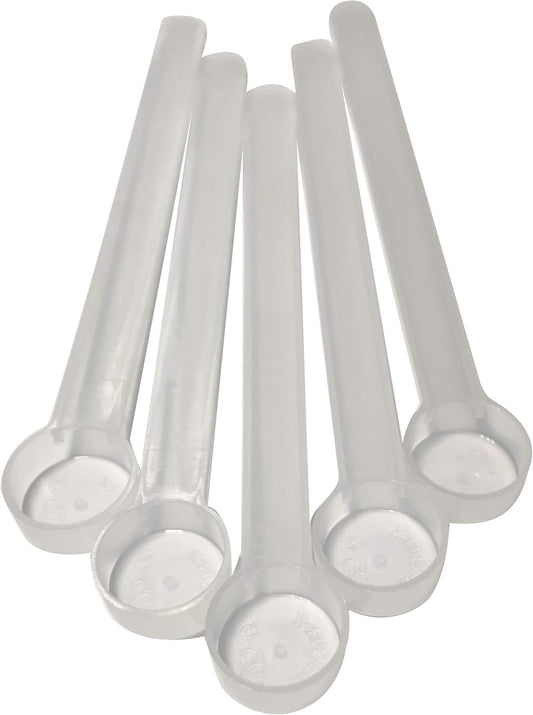 1/2 Teaspoon (2.5 mL) Long Handle Scoop for Measuring Coffee, Pet Food, Grains, Protein, Spices and Other Dry Goods (Pack of 5)