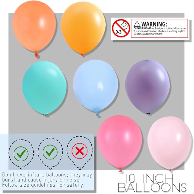 Balloon Column Stand Kit,2 Sets of Assorted Rainbow Balloon Tower Pillar with 10inch Light Multi Color baloon Reusable Design for Wedding Birthday Baby Shower Party Decor