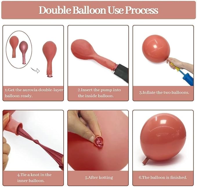 Dusty Pink Balloon Garland Double Stuffed Mauve Pink Balloons Pearl White Sand Balloon Arch Kit for Bridal Shower Birthday Wedding Valentine's Day Party Decorations