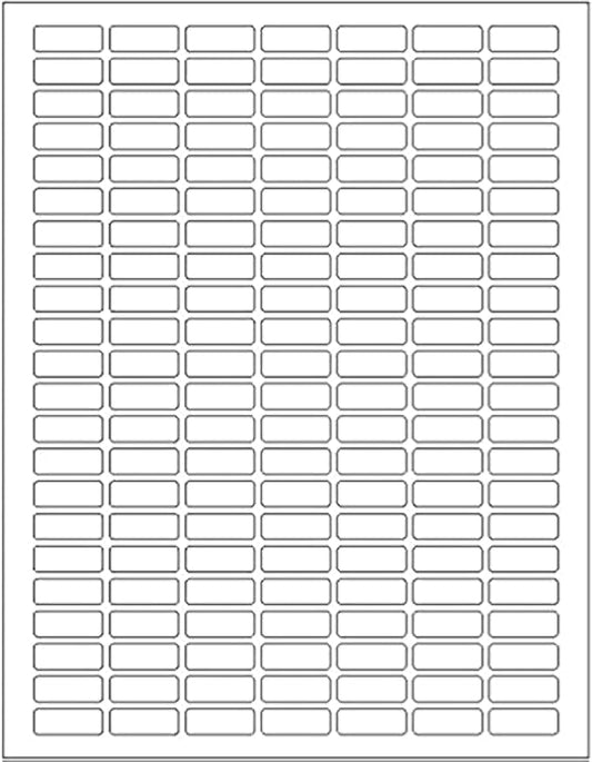 Royal Green White Printable Label Sheets 1" x 0.375" – 15,700 Rectangular Stickers for Laser Printer - 100 Sheets + 10 Bonus Color Sheets - Downloadable Template Included