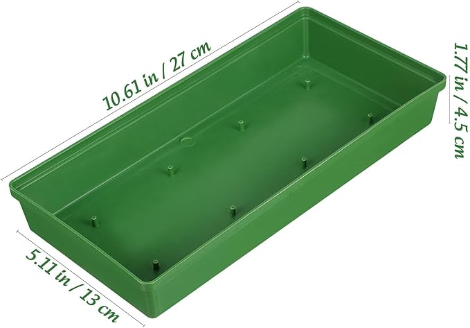 Cabilock 10Pcs Foam Trays for Flower Arrangements Floral Foam Tray Rectangle Plastic Mud Fixing Plates for Wedding Party Centerpiece Decoration