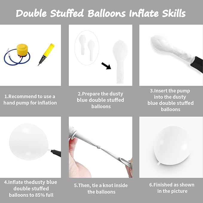 108Pcs White Double Stuffed Balloons Different Size, 18/12/10/5 inch White Balloons Garland Arch Kit for Birthday Wedding Baby Shower Bridal Shower Engagement Party Decorations