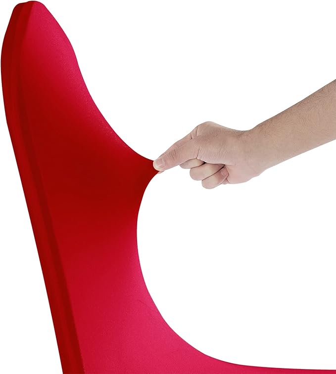 Waterproof Spandex Chair Cover 12PCS, Stretch Dining Chair Covers, Polyester Outdoor Chair Covers, Protector Stretch Chair Cover for Party Universal, Banquet, Wedding Event, Hotel(Red)