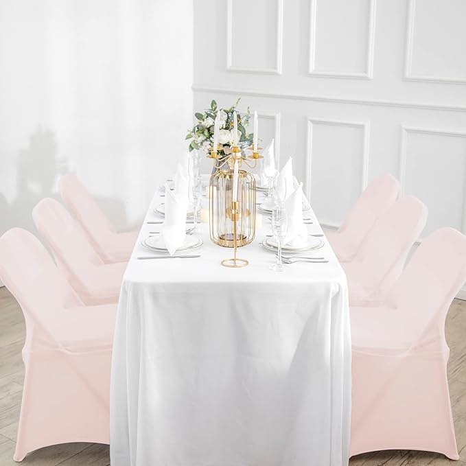 magalo 20 Pack Blush Pink Spandex Folding Waterproof Chair Cover, Stretch Chair Cover Protector for Wedding, Party, Dining Banquet and Other Special Events